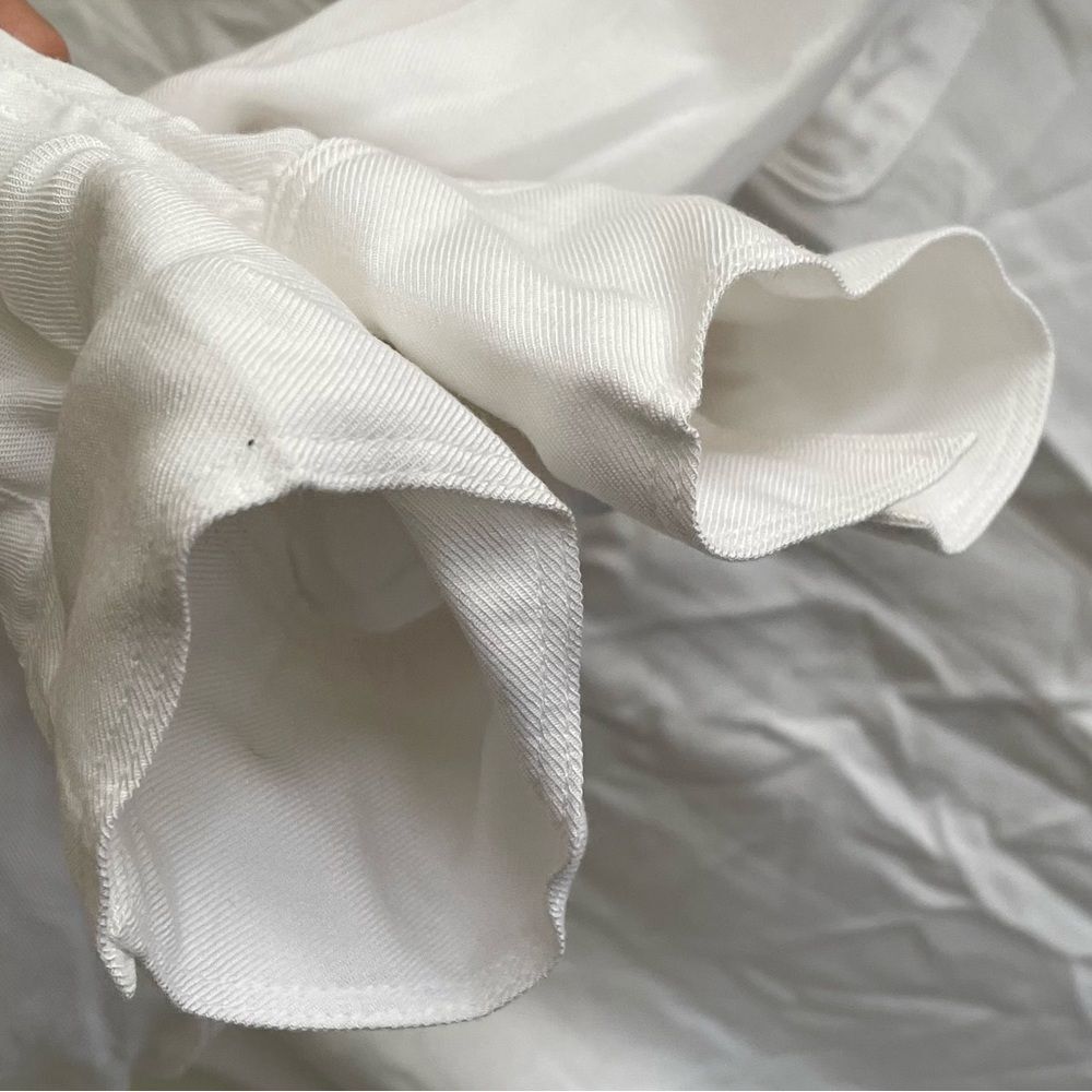 ARITZIA Talula Button Front Long Sleeve Shirt Blouse White S - Picture 4 of 5